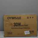 OYMSAE 30 Watt 12 Volt Solar Panel Solar Trickle Charger 30W 12V Portable Solar Battery Charger & maintainer with Cigarette Lighter Plug & Alligator Clip (Black)