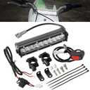 motoparty Light Bar for Ebike 60W Fit Most 7/8" Handlebar Dirt Bike Light Bar for KLX110 CRF110 TTR110 YZ250F Plug-Play Headlight Assembly