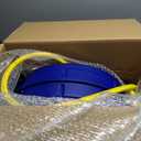 Goodyear Air Hose Reel Retractable 3/8" Inch x 65' Feet Premium Commercial Flex Hybrid Polymer Hose Max 300 Psi Heavy Duty Spring Driven Polypropylene Construction w/Lead-in Hose and PVC Handle (Blue)