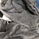 Heated Throw Blanket 50''X60'', Fast Heating Electric Blanket with 23 Heating Levels & 12 Time Settings, Soft Cozy Machine Washable Flannel Heated Blanket, Overheat Protection (Dark Gray