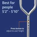 Medline Heavy Duty Adult Bariatric Crutches, 650 lbs Capacity