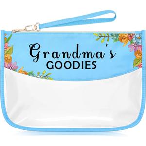 Sazuwu Grandma Mothers Day Gift Makeup Cosmetic Organizer Bag Birthday Gifts from Grandmother Grandma Christmas Gifts from Grandkids Valentines Retirement Present Travel Pouch