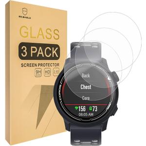 Mr.Shield Screen Protector compatible with COROS PACE 2 [Tempered Glass] [3-PACK] [Japan Glass with 9H Hardness]