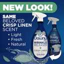Downy Wrinkle Releaser Spray, All In One Formula, Removes Wrinkles, Static and Odor Eliminator, Crisp Linen Scent, 33.8 Fl Oz, Pack of 2
