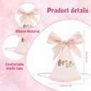 First Birthday Decorations for Girl - Pink Bow Complete Party Set with High Chair Banner, 1st Birthday Candle, Party Hat (Glitter One)