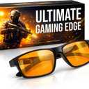 Titan Gaming Glasses, Blue Light Blocking, Night Driving Glasses for Men, Computer Protection, Gift for Gamers