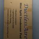 DuctlessAire Equipment Pad - Ductless Mini Split AC Unit Condenser Pads - Mini Split Air Conditioner, Heat Pump, HVAC, Generator Pad - Portable Outdoor Ground Mounting Base - 36"W x 36"L x 3"H (Grey) (Gray)