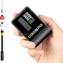 CooSpo Mini Electric Bike Pump, Portable Tire Inflator Portable Air Compressor, Max 120 PSI, Auto Shut-Off Air Pump with Presta/Schrader Valves for All Bicycles, Ball, Car Accessories