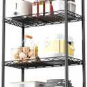 HOMEFORT 6-Tier Wire Shelving, 6 Shelves Unit Metal Storage Rack, Durable Organizer, Perfect for Pantry Closet Kitchen Laundry Organization (Black)