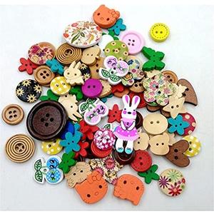 15 Pack Wooden Button 2 Holes Button for Sewing Crafts DIY Works Decoration (Mixed Color) 15 Pack Wooden Button 2 Holes Button for Sewing Crafts DIY Works Decoration (Mixed Color)