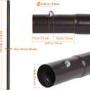 Blissun Umbrella Replacement Lower Pole, Aluminium Patio Umbrella Extension Bottom Pole Replacement with Bullet Buckle, Bronze - Exact Fit Umbrellas Only
