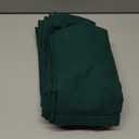 Blue Needles Set of 6 Hemstitch Linen Napkins 100% Cotton Forest Green Cloth Dinner Napkins 18x18 inches, Soft, Reusable, Absorbent, Washable, Ideal for Christmas Events, Parties & Everyday Use