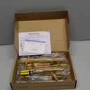 Ravinte 10 Pack 4 inch Gold Cabinet Handles Kitchen Cabinet Handles Brushed Brass Cabinet Pulls 6-3/8" Overall Length