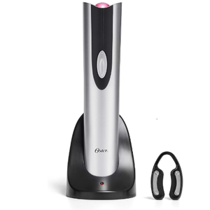 Oster Cordless Electric Bottle Opener with Foil Cutter, Silver  