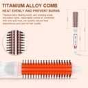 Thermal Brush 1 Inch Curling Iron Volumizing Heated Round Brush Ceramic Tourmaline Heated Hot, Multifunctional Styler Curling Wand (White, 1 inch)