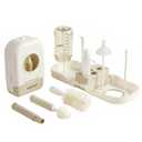 Baby Travel Bottle Care Set - Travel Essentials & Baby Essentials with Bottle, Nipple & Straw Cleaner Brush, Soap Dispenser, Bottle Drying Rack and Travel Storage Box