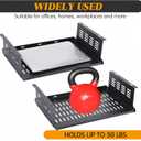 Under Desk Computer Mount for Small Form Factor SFF Computers and Pcs, Using Space 16.7" x H 4.75" x D 12" Mount Shelf Organizer for Office Home Workstation Gaming Stand up Desk