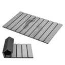 AWW Foldable Stone Bath Mat, Super Absorbent Diatomaceous Earth Mat, Non-Slip 23.6 x 15.5 Inch Quick Drying Mat, Compact and Easy to Store Bath Mats for Bathroom, Easy to Clean, Grey