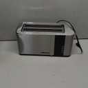 Mueller UltraToast Full Stainless Steel Toaster 4 Slice, Long Extra-Wide Slots for Bagels and Waffles, 6 Browning Levels, LED Display, Cancel/Defrost/Reheat Functions & Removable Tray, Kitchen Gadgets