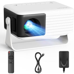 360 Rotating & Auto KeystoneYoton Y3 Mini Projector, 2026 Upgraded Portable Projector for Bedroom, 50% Zoom Small Movie Projector for phone, Compatible with iPhone/Android/TV Stick/HDMI/USB/TF Card