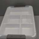 Citylife 17 QT Plastic Storage Bins Clear Storage Box with Lids Multipurpose Stackable Storage Containers for Organizing Tool, Craft, Crayon, 2 Packs