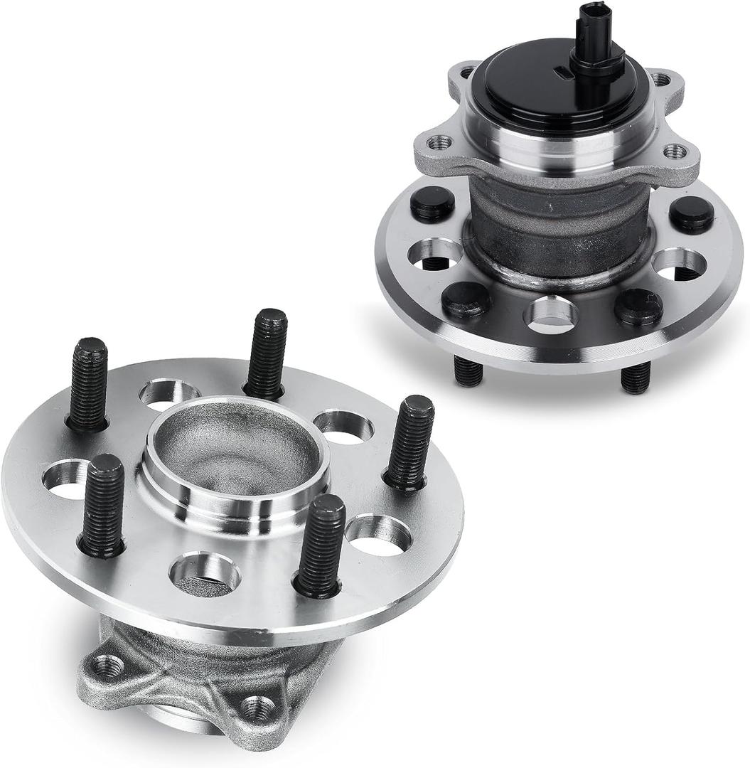 Autoround 512454 512455 Rear Wheel Hub and Bearing Assembly Compatible with Toyota Camry 2012-2017, Avalon 2013-2018, 5 Lugs w/ABS, 2 Pack