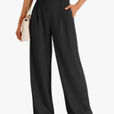 LILLUSORY Wide Leg Dress Pants Women's High Waisted Dressy Trousers L
