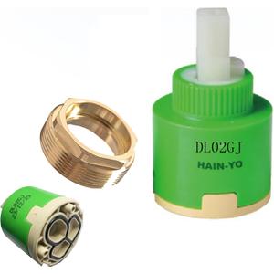 Hain-Yo DL02GJ 40mm Single Lever Faucet Cartridge, Sturdy, OEM Faucet Cartridges, Bathroom Ceramic Cartridges, Compatible with Belanger FC9AC006 40mm Ceramic Faucet Cartridge,1.58 INCHES (DL02GJ)
