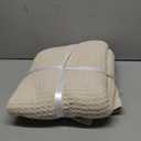 Bedsure 100% Cotton Blanket Twin XL Size for College Dorm - Breathable and Soft, Waffle Weave Twin Blanket for Summer, Dorm Room Essentials, Khaki (a Little Bit Yellow), 66x90 inches
