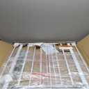 InnoTruth 29.540.75" Baby Gate for Stairs, 30" Tall Dog Gates for Doorways & Hallways, Safety Gate for Kids & Pets, Pressure-Mounted Walk-Through with Dual Lock & 2-Way Swing, White