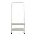 2-In 1 Garment Rack Clothing Rack With 2  Basket Rolling Storage Cart