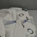 DriftAway Chris Linen Blackout Curtains with Thermal and Sound Reducing Layer 36 Inches Long for Bedroom Striped Printed Drapes Thermal Insulated Lined Window Treatments for Living Room Jean Navy (52"W x 36"L (Pack of 2))