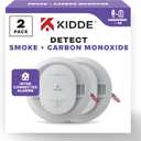 Kidde Hardwired Smoke & Carbon Monoxide Detector, AA Battery Backup Smoke Alarm, Interconnectable, LED Warning Light Indicators, 2 Pack