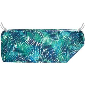 NettyPro Patio Bench Swing Cushion Cover Water Resistant UV Protection Outdoor Furniture Loveseat Cushion Slipcover with Zipper, Replacement Cover Only, 59 x 18 x 3 Inch (Tropical Leaf)