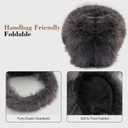 Women Winter Earmuffs Foldable Fluffy Ear Muffs Furry Faux Fur Ear Warmer Soft Fit Plush Ear Cover for Cold (A-dark Gray)