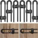 Cabinet Locks Baby Proofing,Child Proof Cabinet Locks,6 Pack Adjustable U Shaped Baby Proofing Cabinets,Child Locks for Cabinets and Drawers (Black)