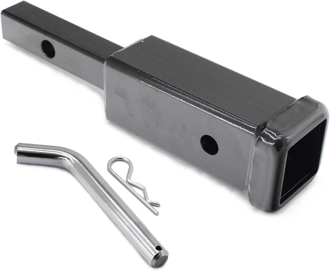 X-Haibei 1-1/4" to 2" Trailer Hitch Adapter Receiver, fits for 1-1/4 Inch Receiver 7 Inch Extension Length, 350 Lbs Tongue Weight, 5/8 inch Hitch Pin