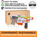 Nerf Modulus Stryfe Motorized Blaster - Fires 6 Darts in a Row - Includes Drop Grip, Barrel Extension, 6-Dart Clip, 6 Nerf Elite Darts