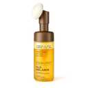 Glo Melanin Turmeric & Kojic Foaming Face Wash Brightening Foaming Cleanser with Scrubber Top, Rose Water, Vitamin C, Aloe & Kojic Acid Natural, Paraben-Free, 4 fl oz, 120 ml