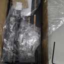 Paper Towel Holder Wall Mount for Kitchen, Easy One-handed Operation Design, Self Adhesive Paper Towel Holder with Shelf for Bathroom, RV Paper Towel Rack Paper Roll Holder with 2 Hooks, Black