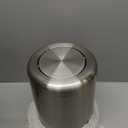 Waste Can 3 Gallon with Swing LidBrushed Stainless Steel Trash CanMetal Cylindrical Garbage CanBrass Wastebasket Bin for Bathroom,LivingRoom,Office,Kitchen,Bedroom,Hotel (Sliver)