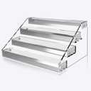 Acrylic Display Risers, 12inch 4 Tier Clear Display Shelf Risers, Perfume organizer Stand, Makeup Display Stands, Acrylic Shelves for Decoration, Cupcake, Candy