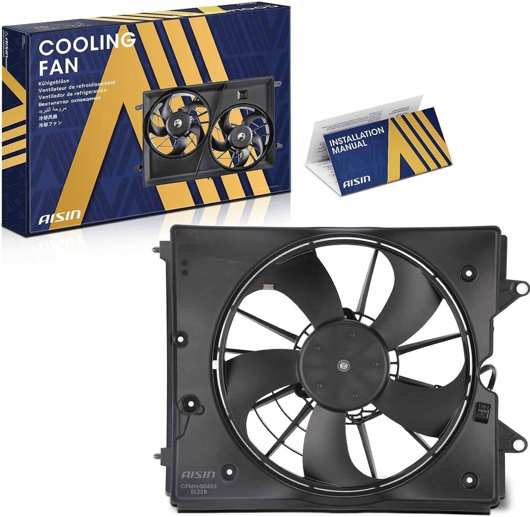 AISIN AFTERMARKET CFMH-00453 Radiator Cooling Fan Assembly - Compatible with Honda Odyssey 2018-2023 - V6 3.5L