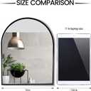 Small Black Metal Frame Bathroom Arch Mirror for Over Sink, 10x13 Inch Arched Tempered Mirror, Wall Vanity Mirror for Farmhouse, Modern Luxe Mirror for Bedroom, Living Room, Entryway