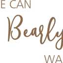 Baby Shower Balloon Arch Backdrop with Little Bear Theme Wall Stickers, We Can Bearly Wait Wall Decor Stickers, Blue and Beige