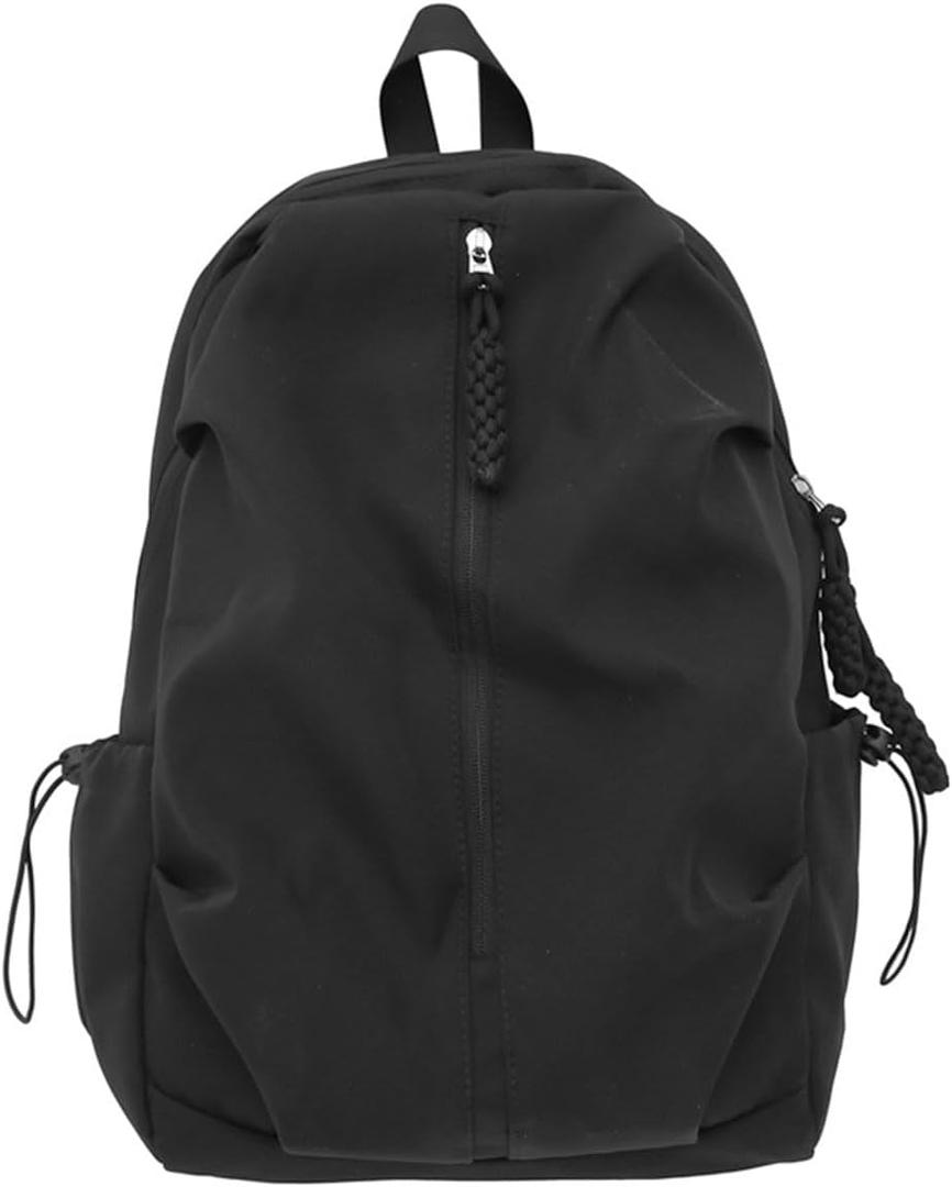 Backpack for College, Lightweight Waterproof Casual Gym Backpacks Travel Work Daypack for Men Women  Fits 14" Laptop (Black)