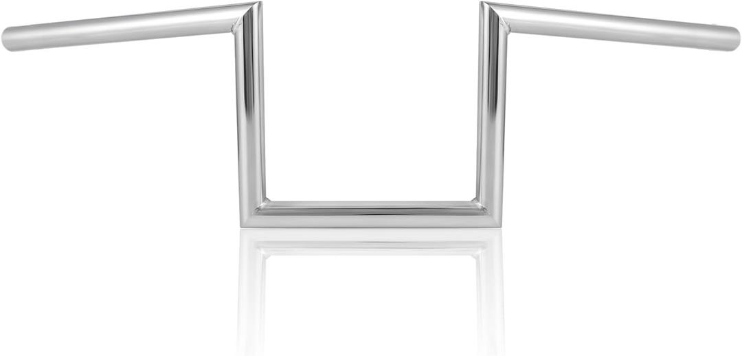 OUMUR Motorcycle Handlebar 8" Rise 1 Inch Ape Hanger Z-Bars for Harley Sportster XL883 XL1200 Softail Dyna For Yamaha Suzuki Kawasaki Chopper Cruisers Bobber Cafe Racer custom Bike 1982-Up (Chrome)