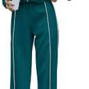 BTFBM Women's Two Piece Tracksuit Spring 2026 Long Sleeve Zip Up Sweatshirt Long Pants Outfits Jogger Sweatsuit Sets (Medium, Blue Green)