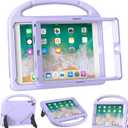 YIHE Shockproof Kids Case for iPad 6th/5th Generation (9.7 inch, 2018/2017), iPad Air 2/1 & Pro 9.7 | Durable Protective Cover with Built-in Screen Protector & Stable Stand, Light Purple