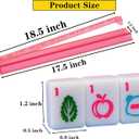 American Mahjong Set Pink 166 Mahjong Tile Set 1.2-inch American Mahjong Tile Set Equipped with 4PCS Mahjong Racks with Pushers